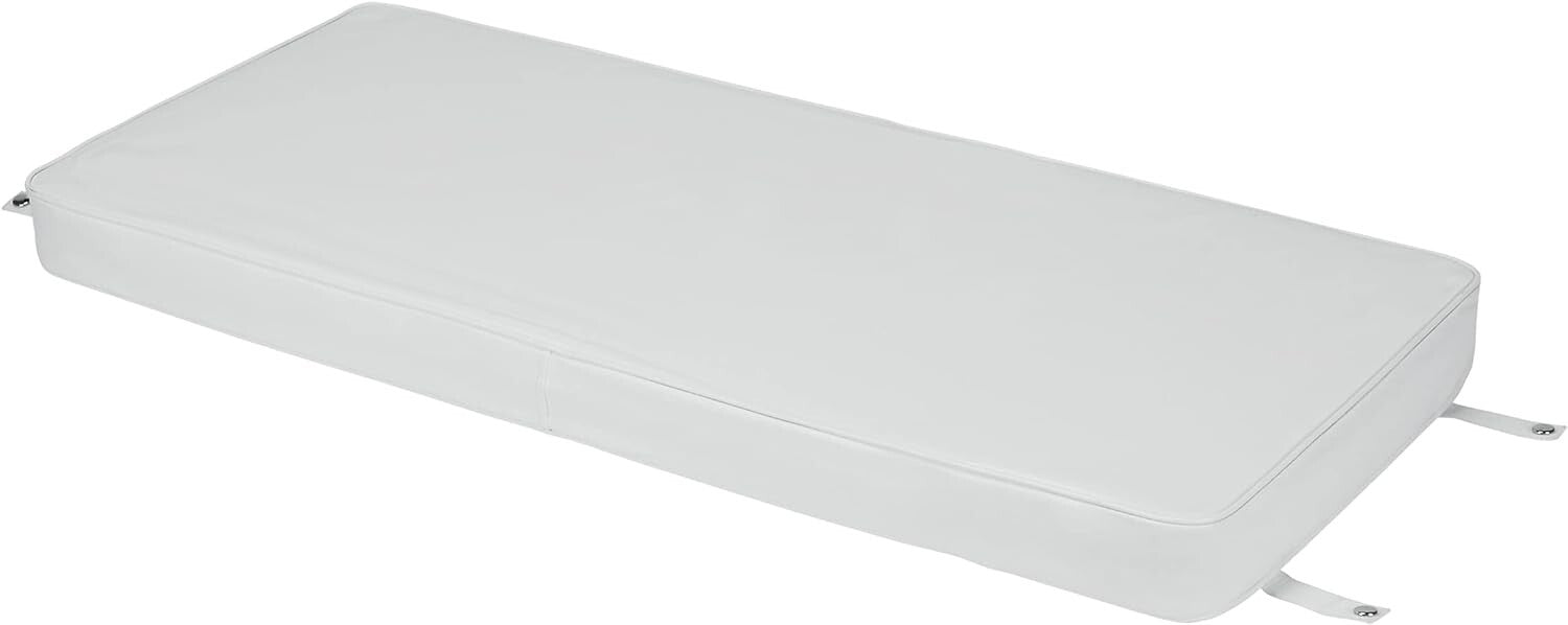 Heavy-Duty 94 Qt Marine White Rear Seat Cushion - Vehicle Specific Fit