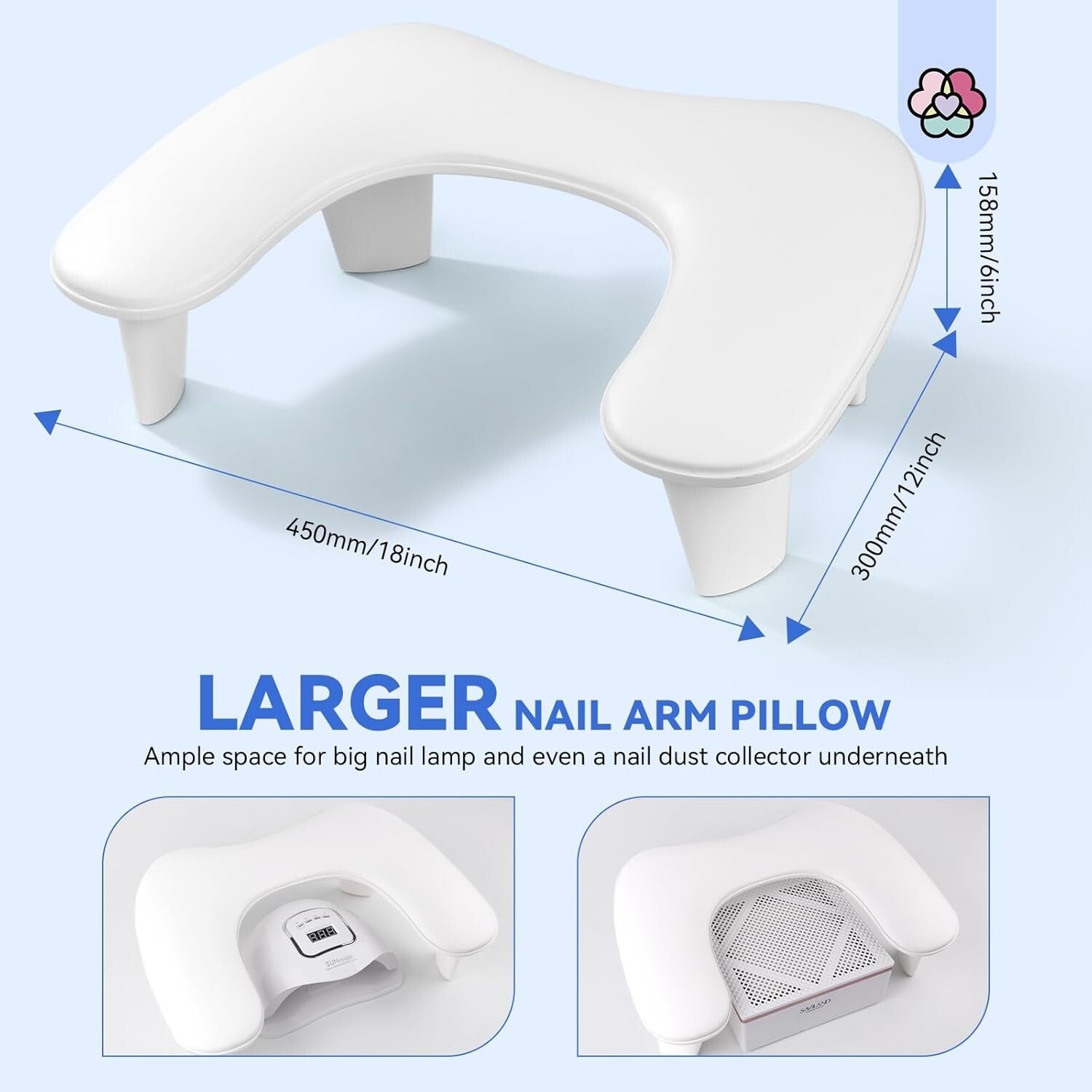 Comfortable Nail Arm Rest with Waterproof Protection - Perfect for Professionals