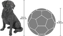 Load image into Gallery viewer, Hand-Cast Black Labrador Dog Sculpture: Memorial Figurine for Garden Lovers