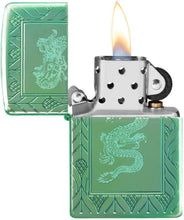 Load image into Gallery viewer, Refillable High Polish Green Brass Pocket Lighter - Perfect Gift Collection