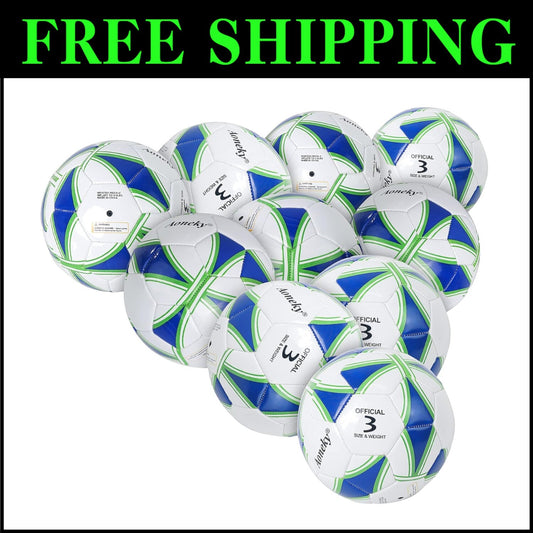 Durable Machine-Stitched PVC Soccer Ball Set with Pump - Ideal for Backyard Fun