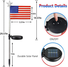 Load image into Gallery viewer, Bright &amp; Colorful Solar-Powered American Lights - Versatile 8 Pack for Holidays
