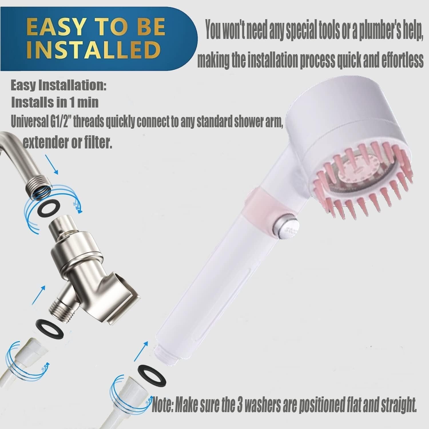 Filtered High Flow Shower Heads - Enjoy Spa-like Luxury with Low Water Pressure