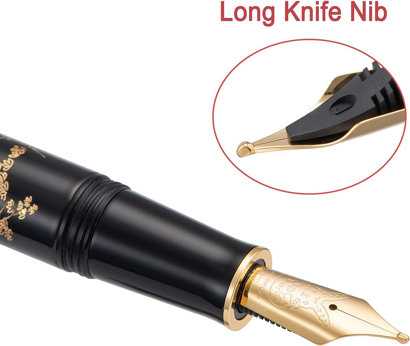 Artisan N23 Black Fountain Pen with Elegant Rabbit Totem - Quality Writing Tool