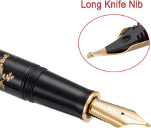 Load image into Gallery viewer, Artisan N23 Black Fountain Pen with Elegant Rabbit Totem - Quality Writing Tool