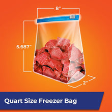 Load image into Gallery viewer, Quintessential Quart Size Slider Freezer Bags - 35 Count for Ultimate Freshness