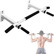 Load image into Gallery viewer, Compact Wall Mounted Pull Up Bar with Multi-Grip Options - Home Workout