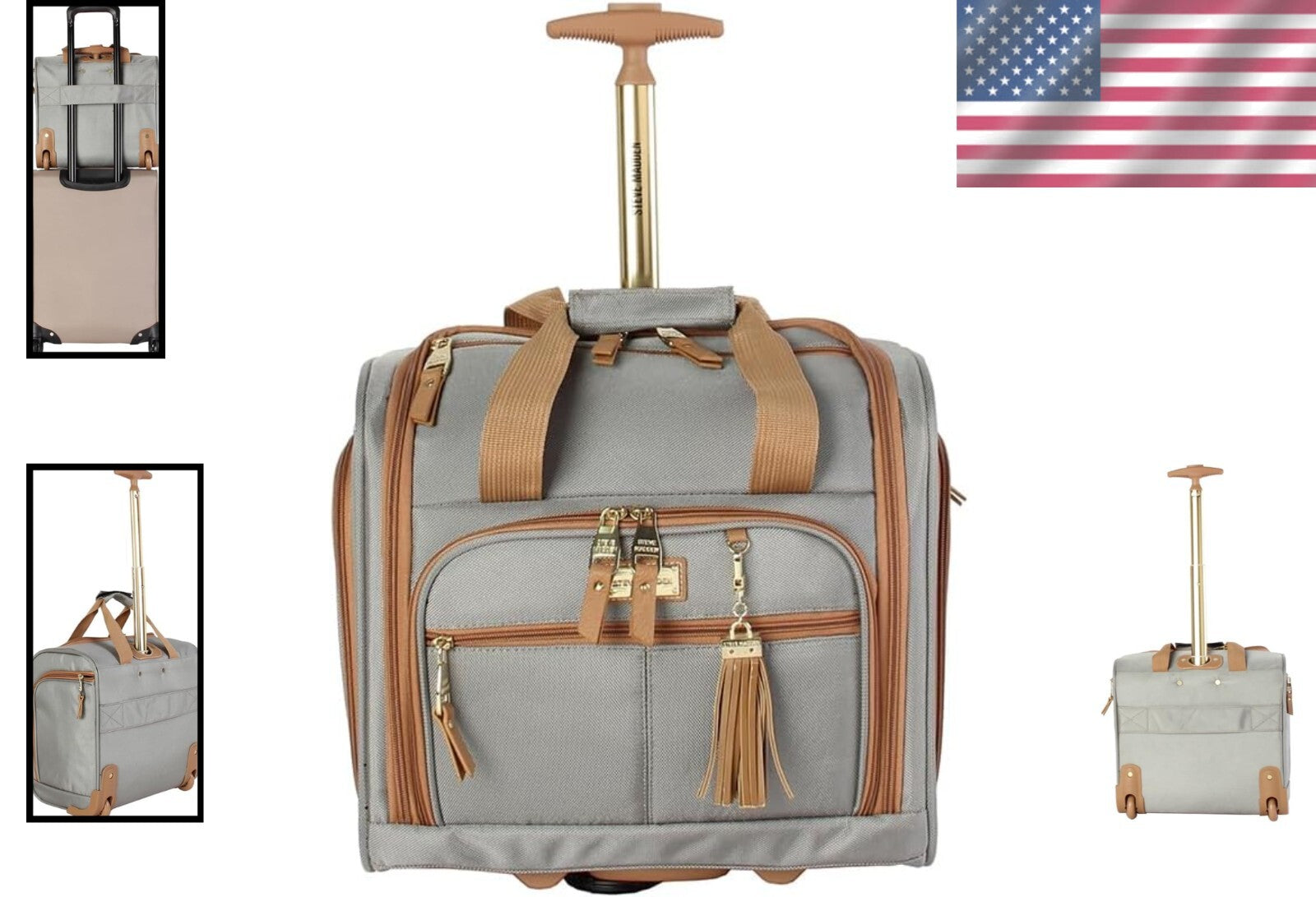 Lightweight Rolling Suitcase with 2 Wheels - Underseat Travel Bag for Women