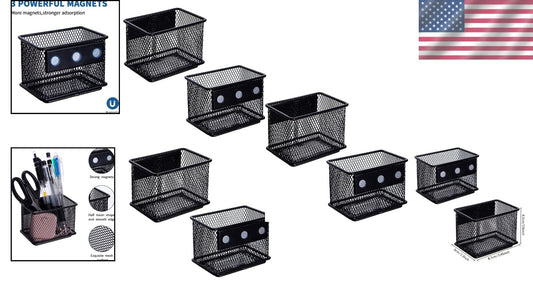 Compact Magnetic Pencil Holders - 3.45x2.3in - Ideal for Clutter-Free Spaces