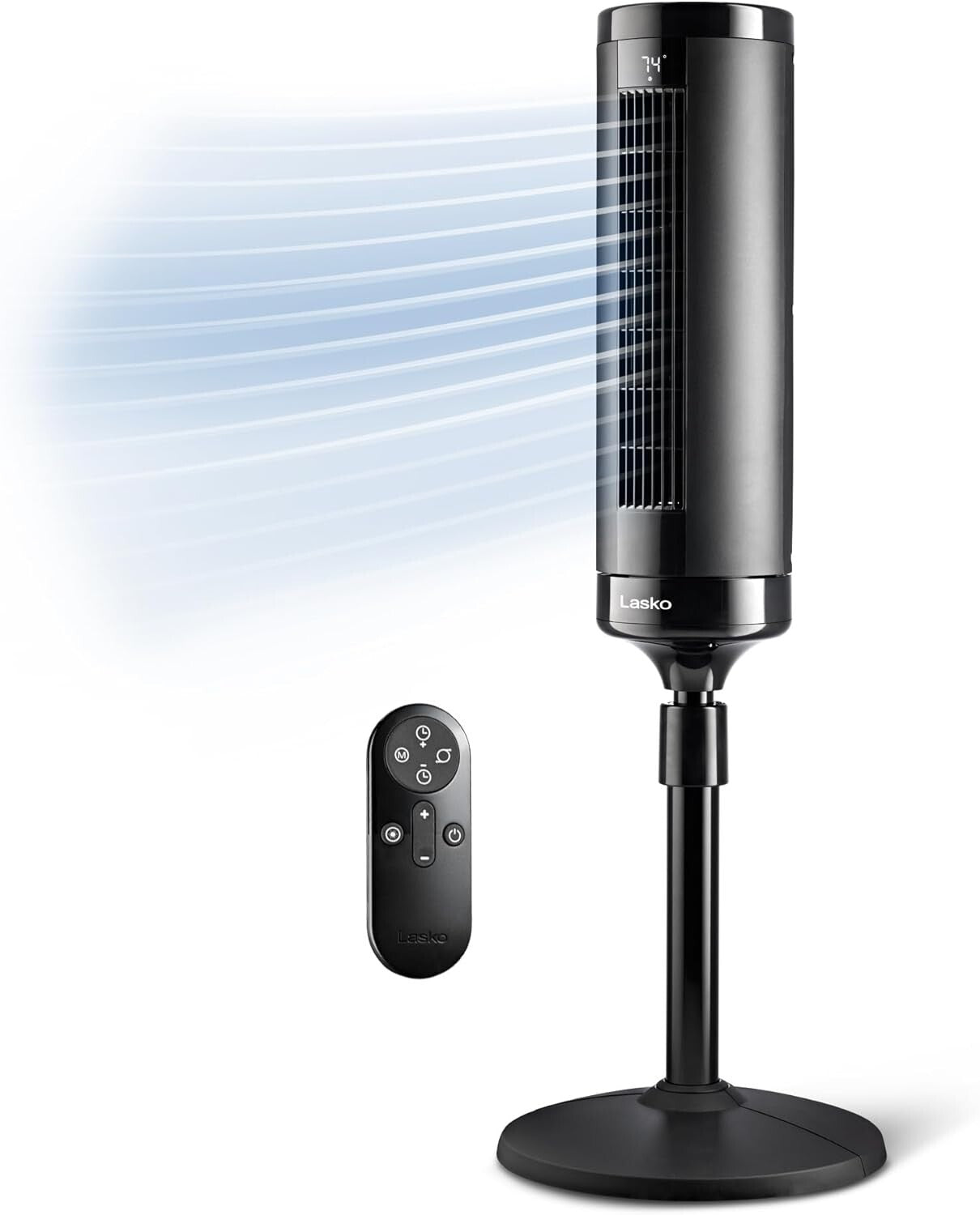 Elevation 42”-54” Adjustable Tower Fan with 31 ft/s Airflow & Remote Control