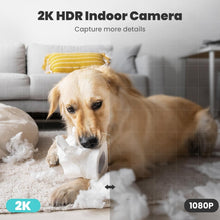 Load image into Gallery viewer, Wi-Fi Enabled 2K Indoor Camera - Pet &amp; Baby Monitor with Night Vision - 2 Pack