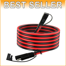 Load image into Gallery viewer, 25ft SAE Extension Cable - 12AWG Male-to-Male Adapter for Solar and Automotive