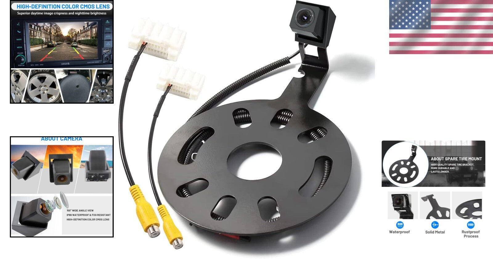 Jeep Wrangler JK JKU Backup Camera - Easy Install, OEM & Aftermarket Adapter