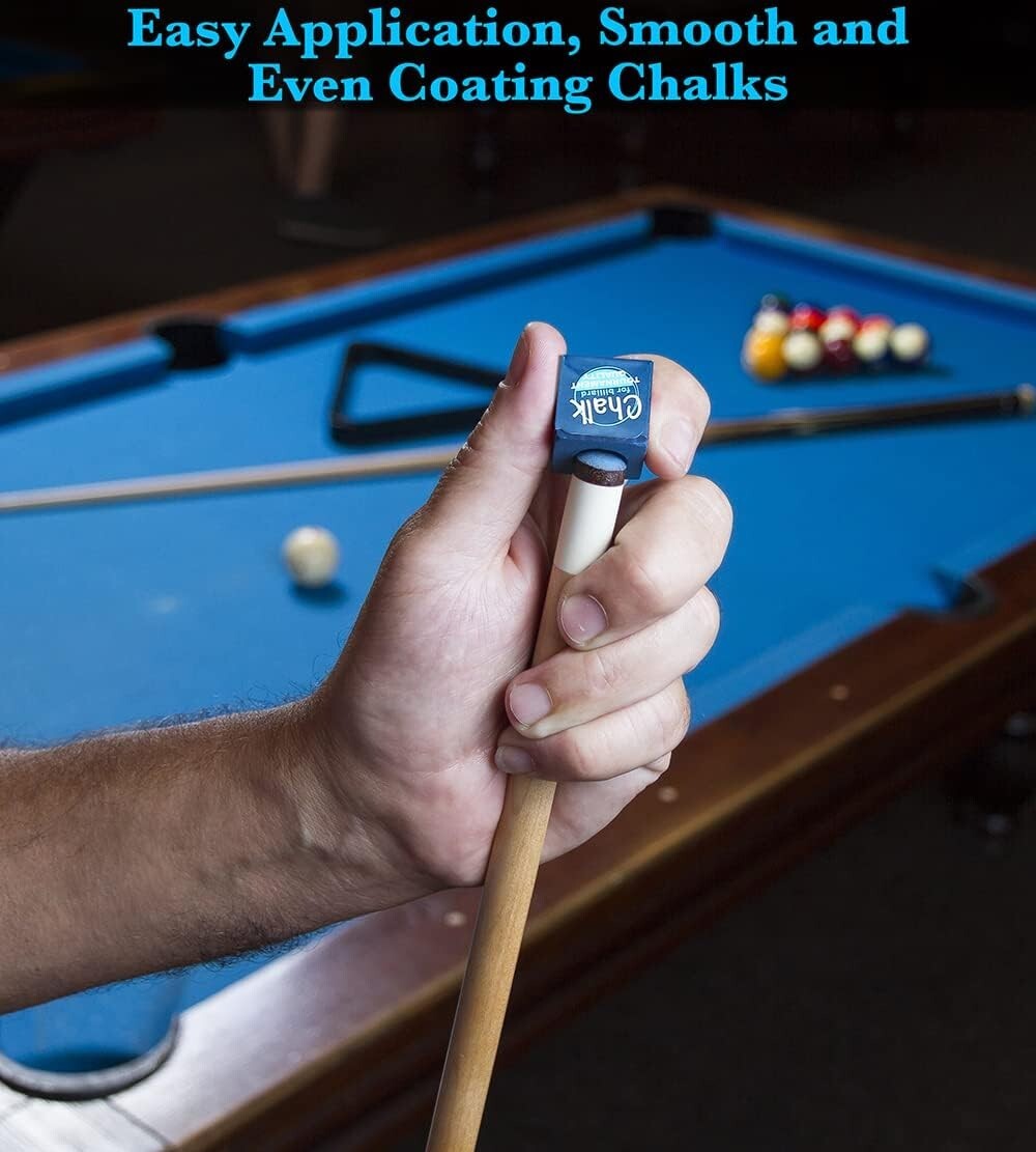 High Gloss Resin Billiard Balls with Durable Triangle Rack & Cue Chalks