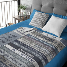 Load image into Gallery viewer, Durable Fleece Throw Blanket for Son - Ideal for All Seasons and Occasions