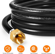 Load image into Gallery viewer, Versatile 15FT Dual-Stage Propane Regulator with High BTU Output – Zinc Alloy
