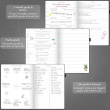 Load image into Gallery viewer, Elegant A4 Undated Schedule Planner with Stickers – Daily &amp; Monthly Organizer