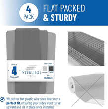 Load image into Gallery viewer, Durable Polypropylene Wire Shelf Liners – 18x48 Set of 4 for Organizing Spaces