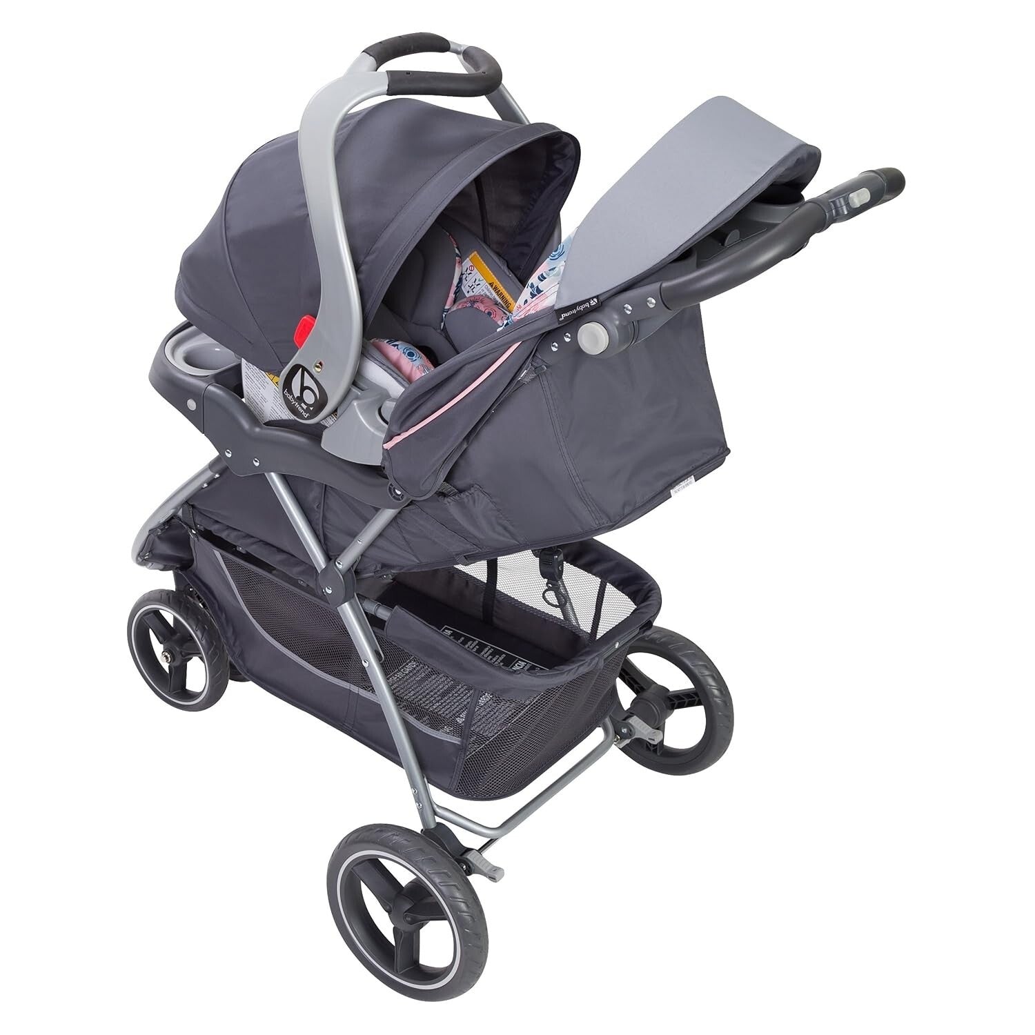 5-Point Safety Stroller and Car Seat Travel System - Skyview Plus Bluebell
