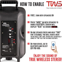Load image into Gallery viewer, Compact 50W Bluetooth Speaker System with RGB Lights, Stands, and Remote Control