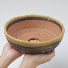 Load image into Gallery viewer, Handmade Japanese Bonsai Pot - Yellow Sand Stripe Ceramic Garden Container