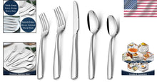 Load image into Gallery viewer, Heavy Weight Silverware Set for 12 - Elegant Dining Utensils for All Occasions