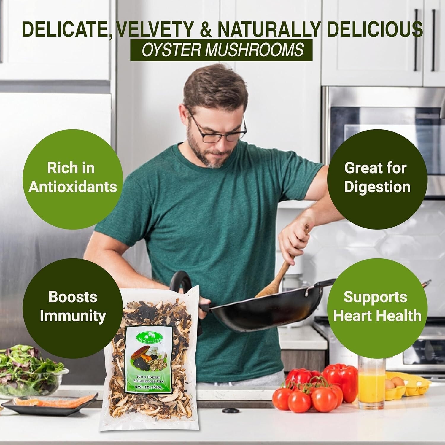 Chef-Approved Mixed Dried Mushrooms - 1 lb Forest Blend for Gourmet Cooking