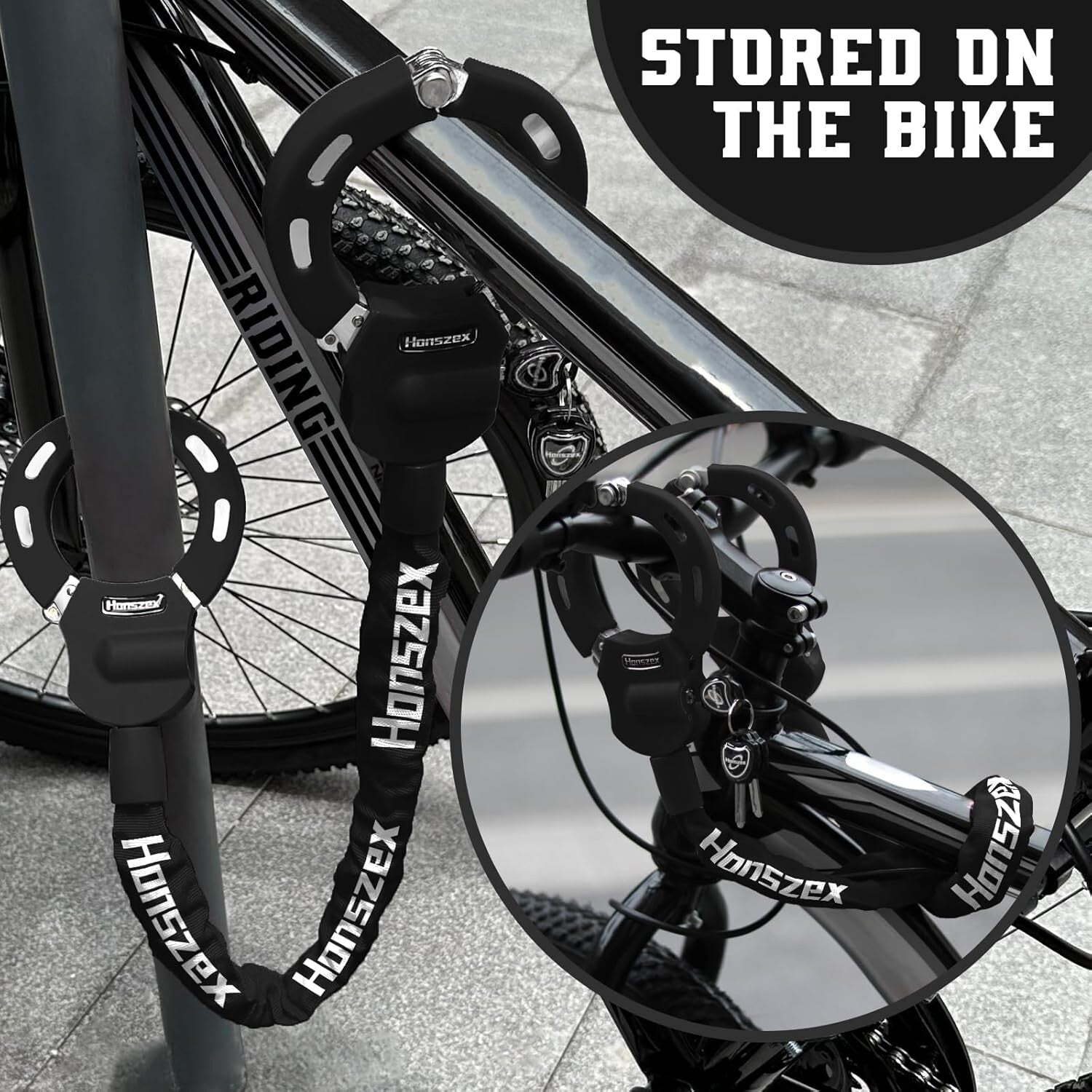 High Security Scratch-Resistant Electric Scooter Lock with Heavy Duty Chain