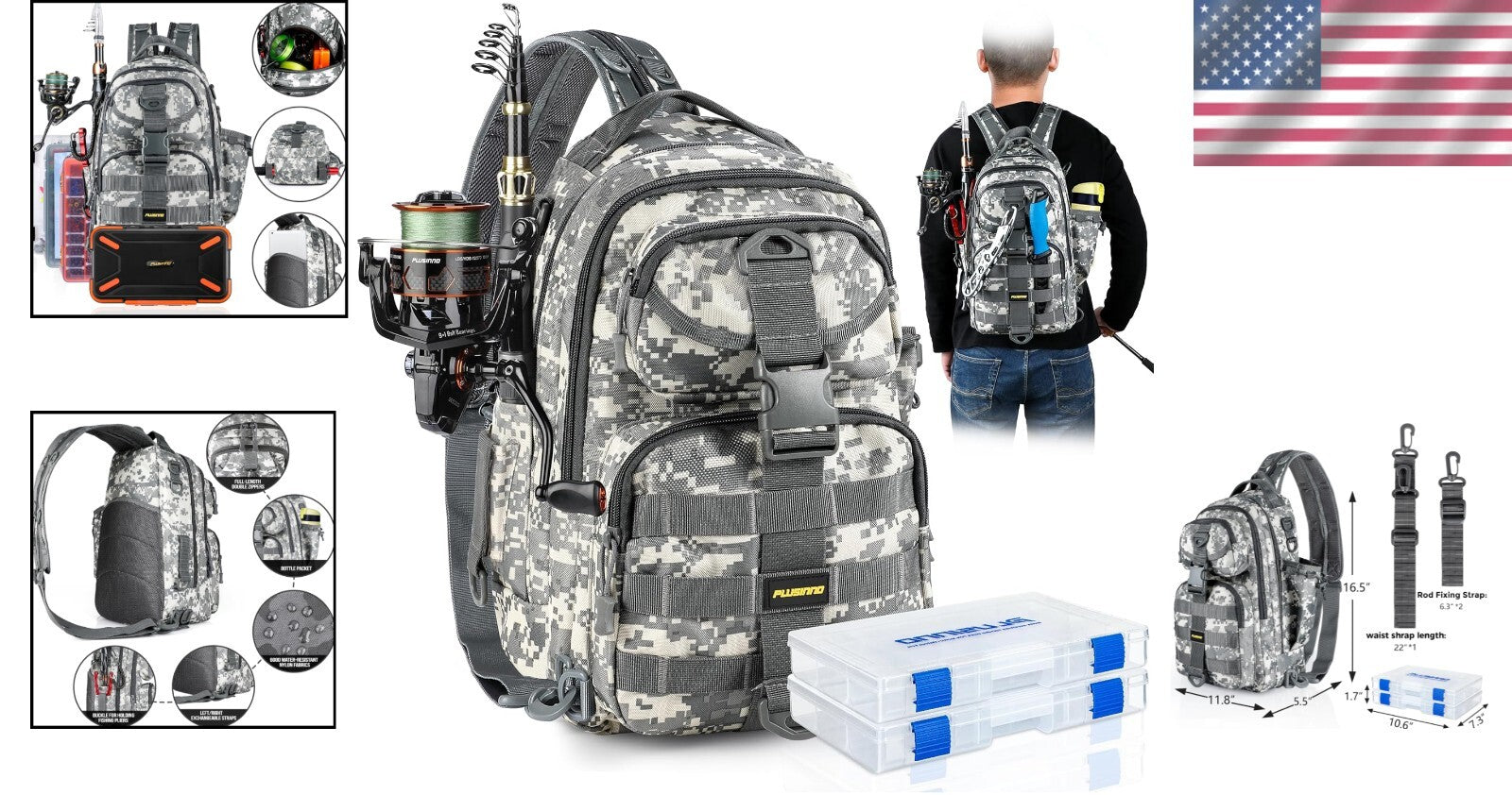 Multi-Functional Fishing Backpack with Tackle Storage & Water-Resistant Design