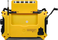 Load image into Gallery viewer, Compact Yellow Solar Power Dynamo Radio with Reading Lamp &amp; Mobile Charger