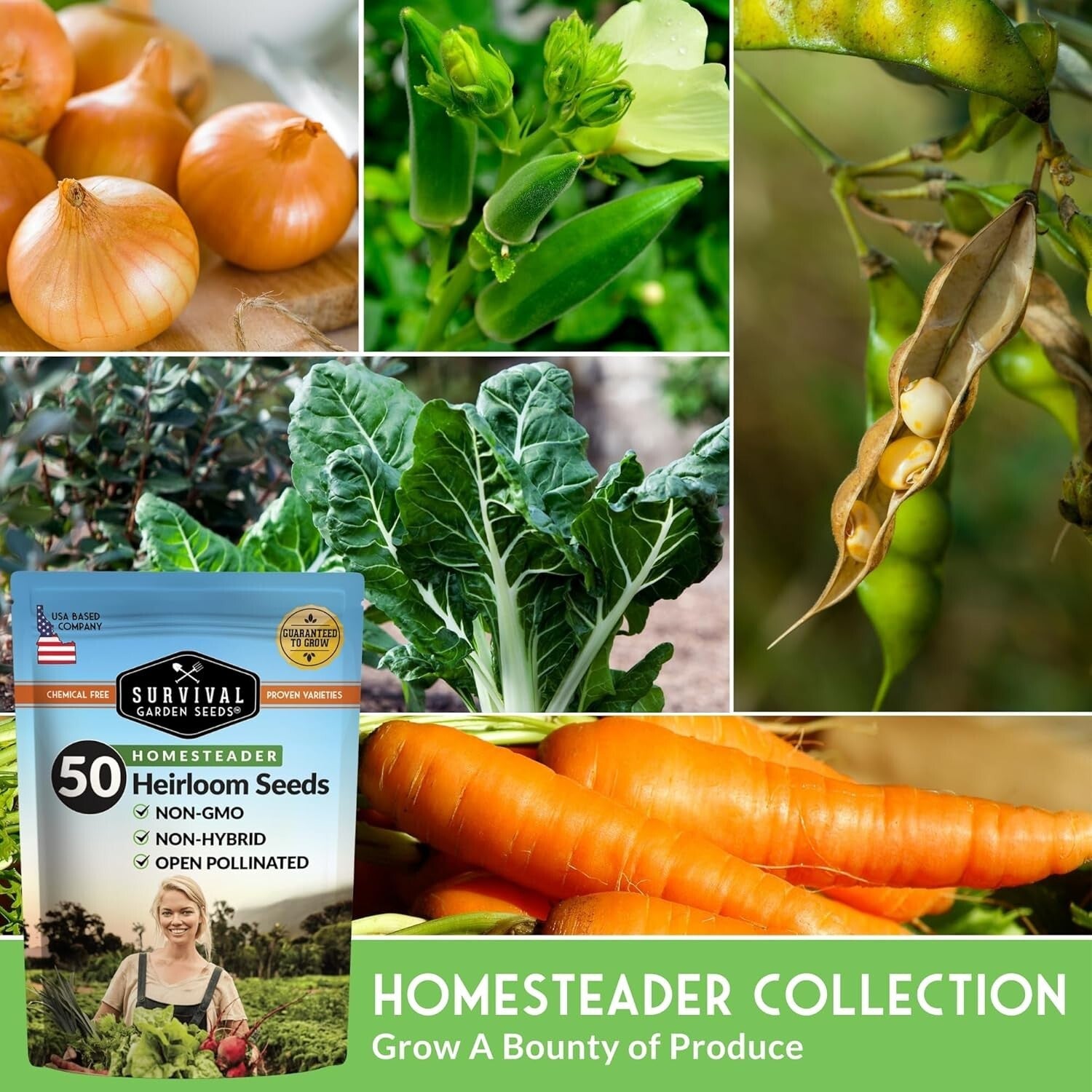 Emergency-Ready Non-GMO Seed Collection: 50 Heirloom Varieties for Home Gardens