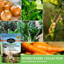 Load image into Gallery viewer, Emergency-Ready Non-GMO Seed Collection: 50 Heirloom Varieties for Home Gardens