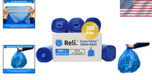 Load image into Gallery viewer, Durable 13 Gallon Blue Recycling Trash Bags | 300 Count - Leak Proof Design