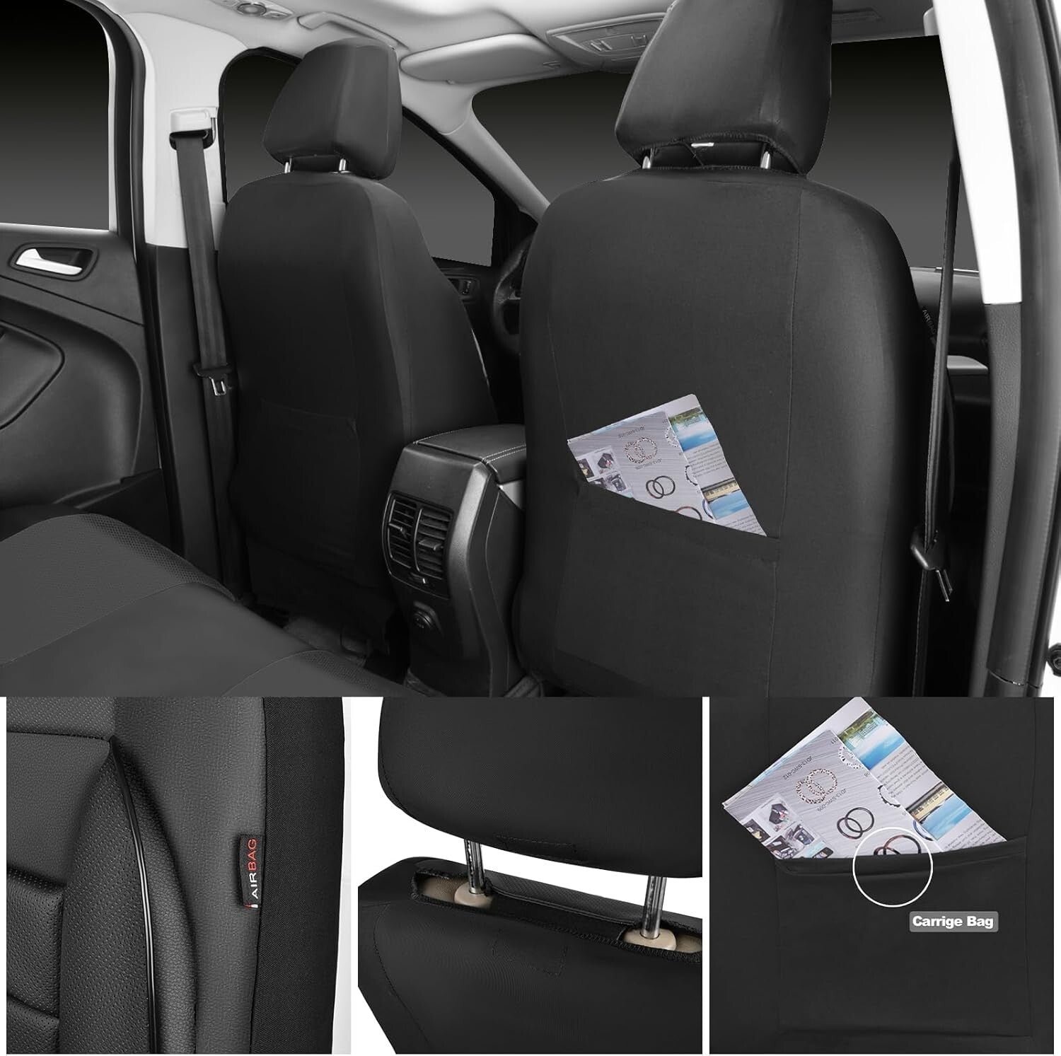Fashionable Universal Fit Leather Seat Covers with Full Coverage Protection