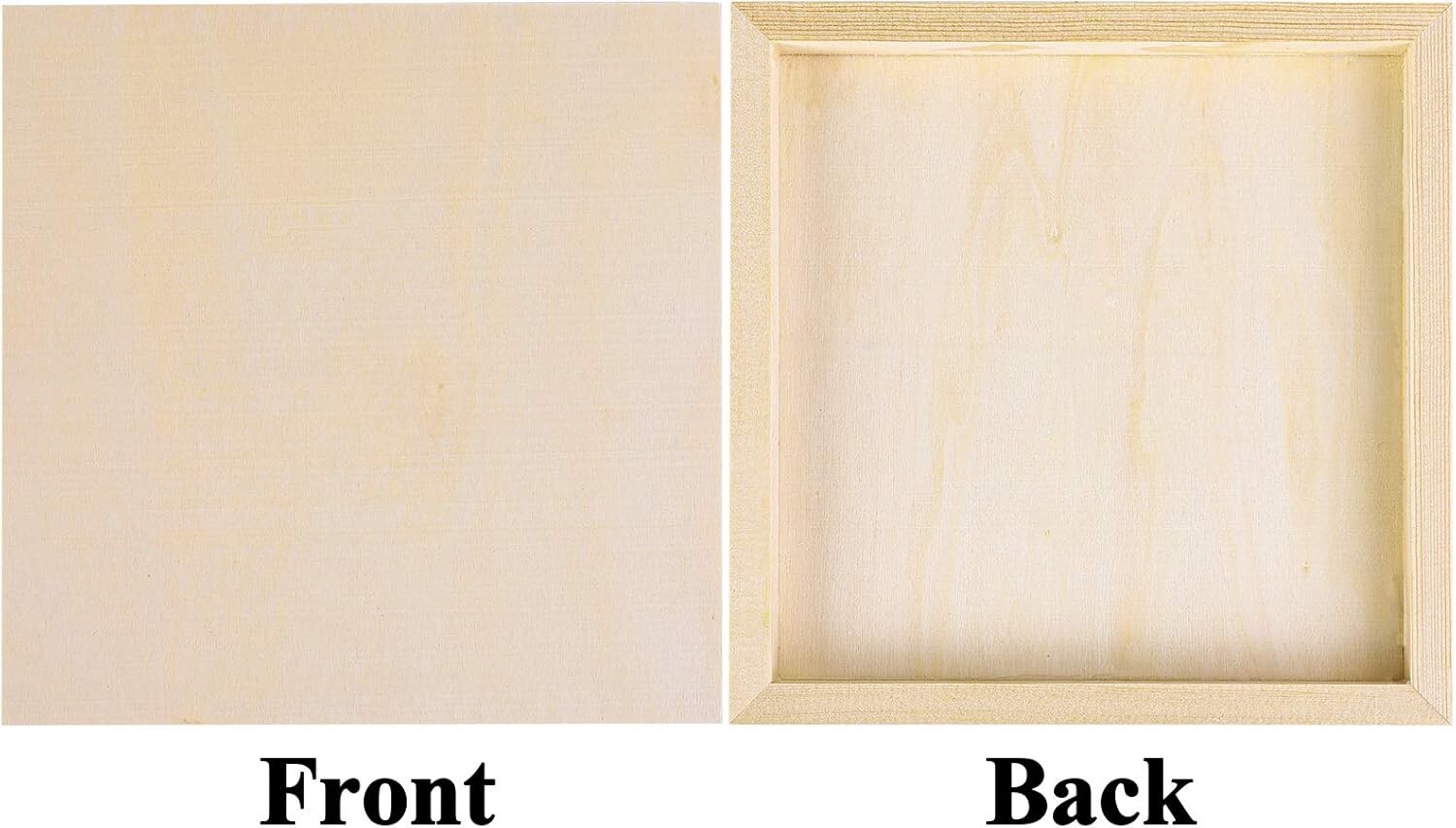 Lightweight 12x12 Wood Canvas Panels - Perfect for Oil, Acrylic, and More