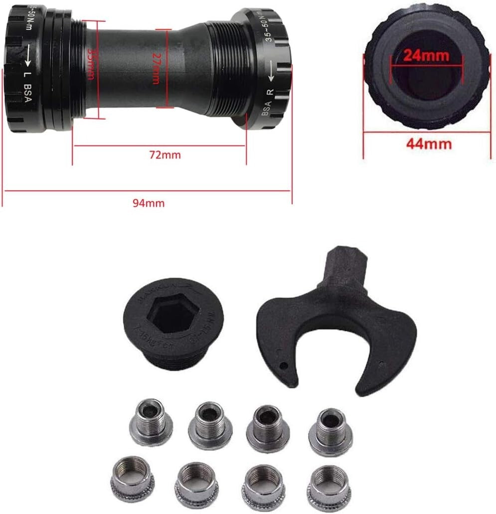 Aluminum Alloy 170mm Crank Set for Mountain & Road Bikes - Incl. Bolts & Bracket