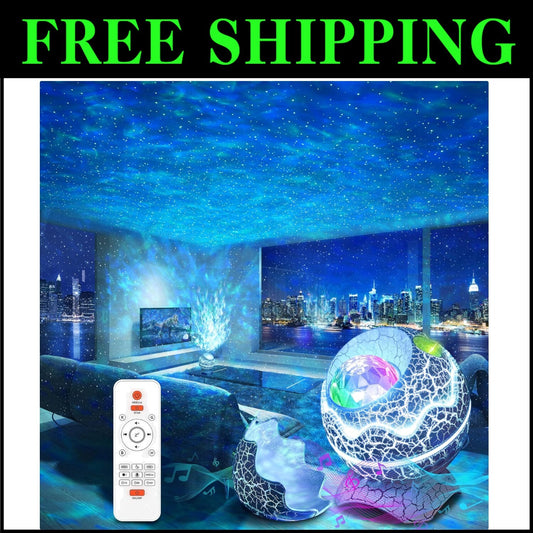 Multicolor Galaxy Projector with Timer & Bluetooth Speaker - Bedroom Essential