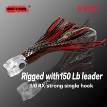Load image into Gallery viewer, 9-Inch Fishing Trolling Lures, 6 Mixed Colors - Perfect for Big Game Fishing