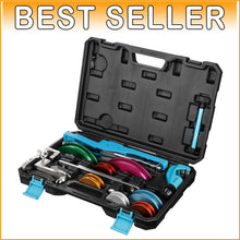 Load image into Gallery viewer, Versatile Ratcheting Pipe Bender Set with 7 Heads &amp; Ergonomic Design for Experts