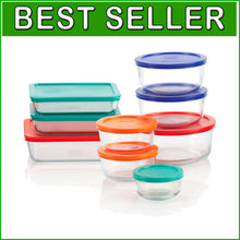 Load image into Gallery viewer, Versatile 9-Piece Glass Storage Set - Microwave &amp; Dishwasher Safe, Includes Lids