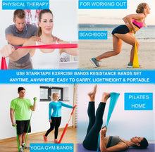 Load image into Gallery viewer, Custom Length Resistance Bands with 5 Color-Coded Levels - Durable &amp; Easy to Use