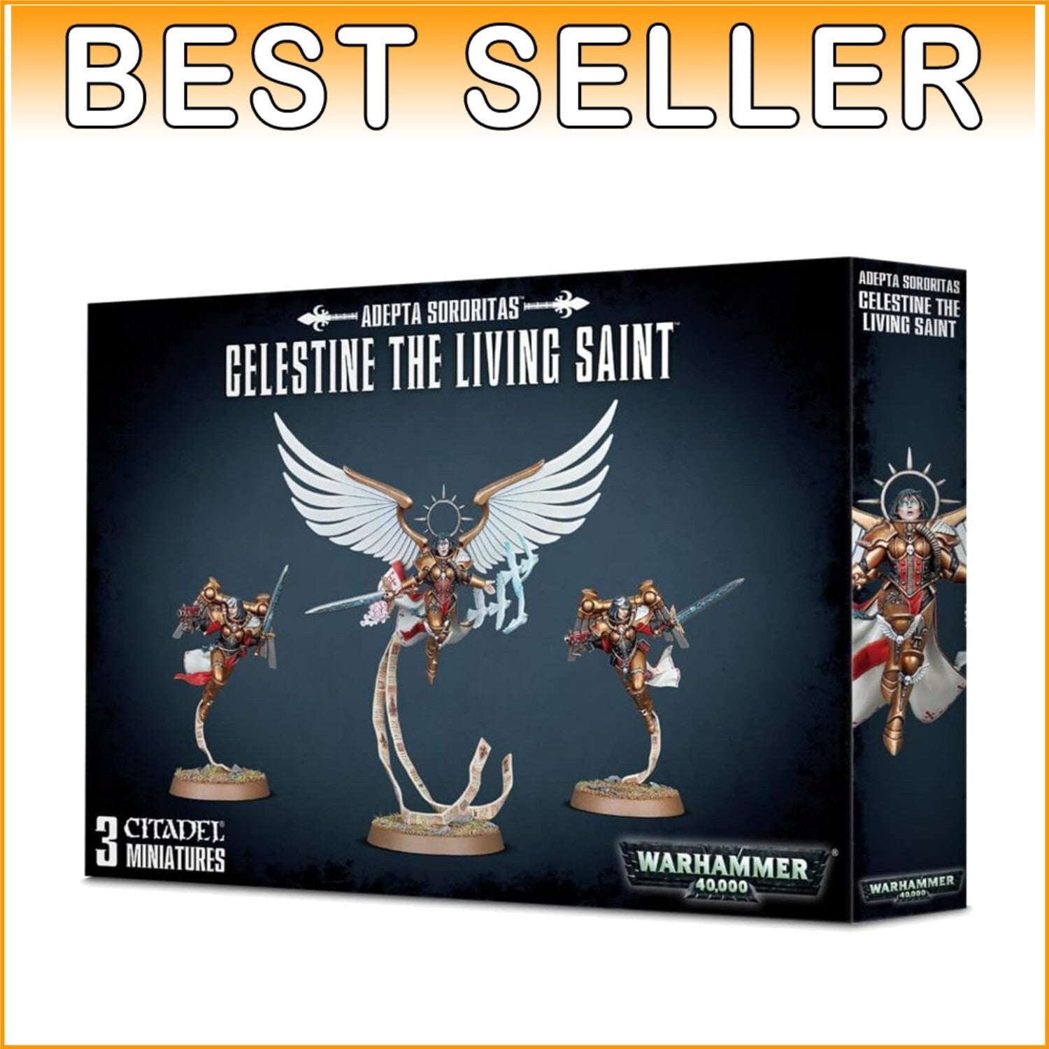 Celestine The Living Saint Model - Stunning Gold Detail, 40k Gaming Piece