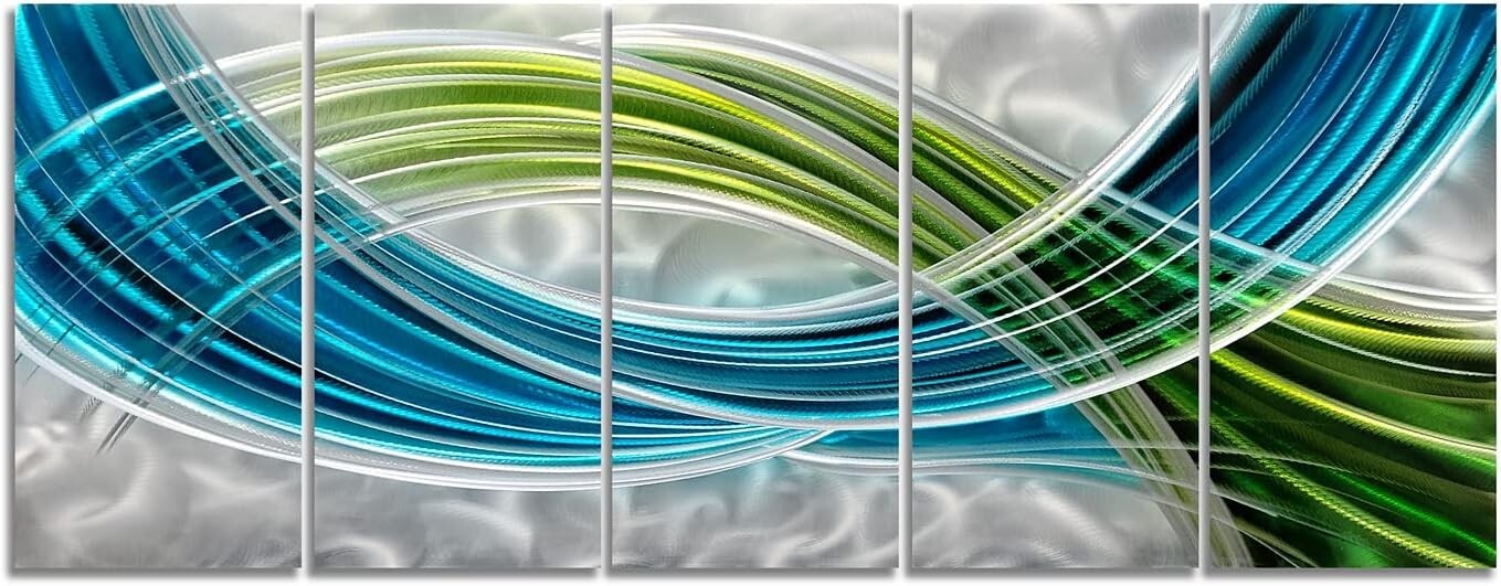 Abstract 3D Metal Wall Art – Lightweight, Waterproof & Easy to Hang Décor