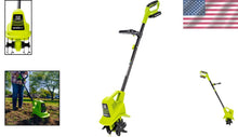 Load image into Gallery viewer, 20V Cordless Electric Garden Tiller with 7.5" Cutting Width &amp; Charger - Green