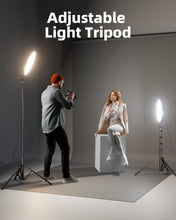 Load image into Gallery viewer, 6500K Ring Light with 72'' Tripod and Remote for Live Streaming &amp; Photography