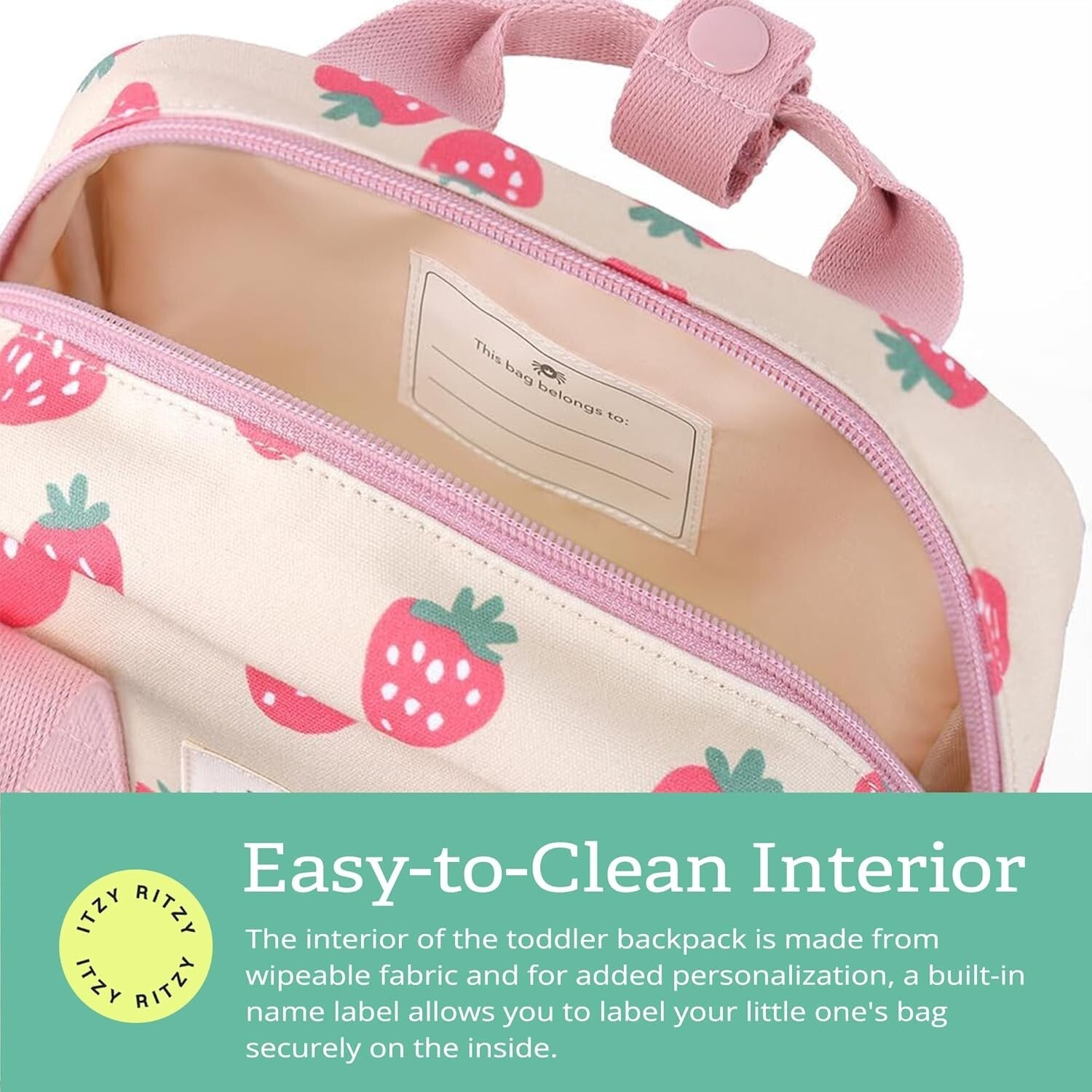 Functional Strawberry Backpack for Toddlers - Perfect Daycare Travel Companion