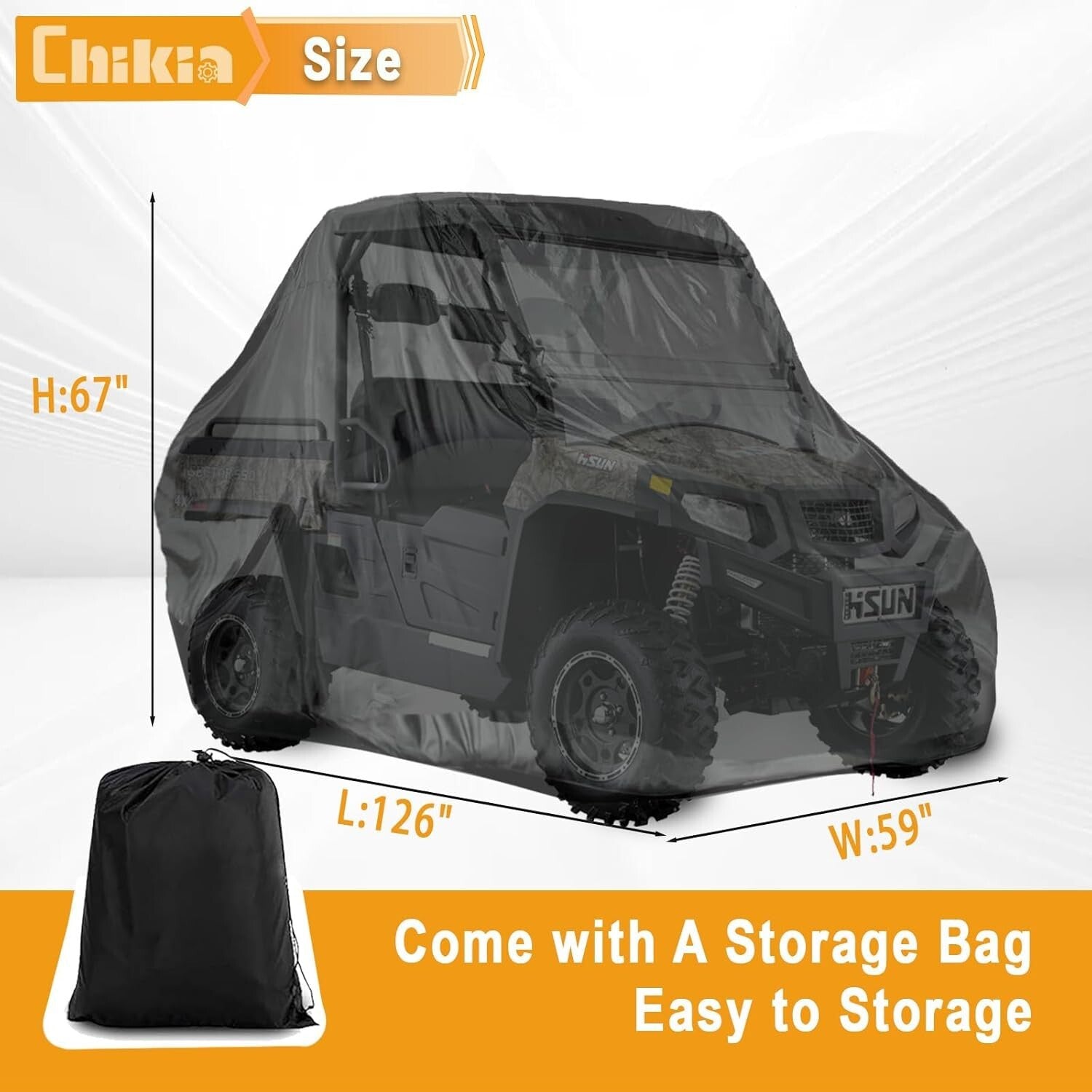 Durable 2-3 Seater UTV Cover - Waterproof and Windproof Oxford Fabric Protection