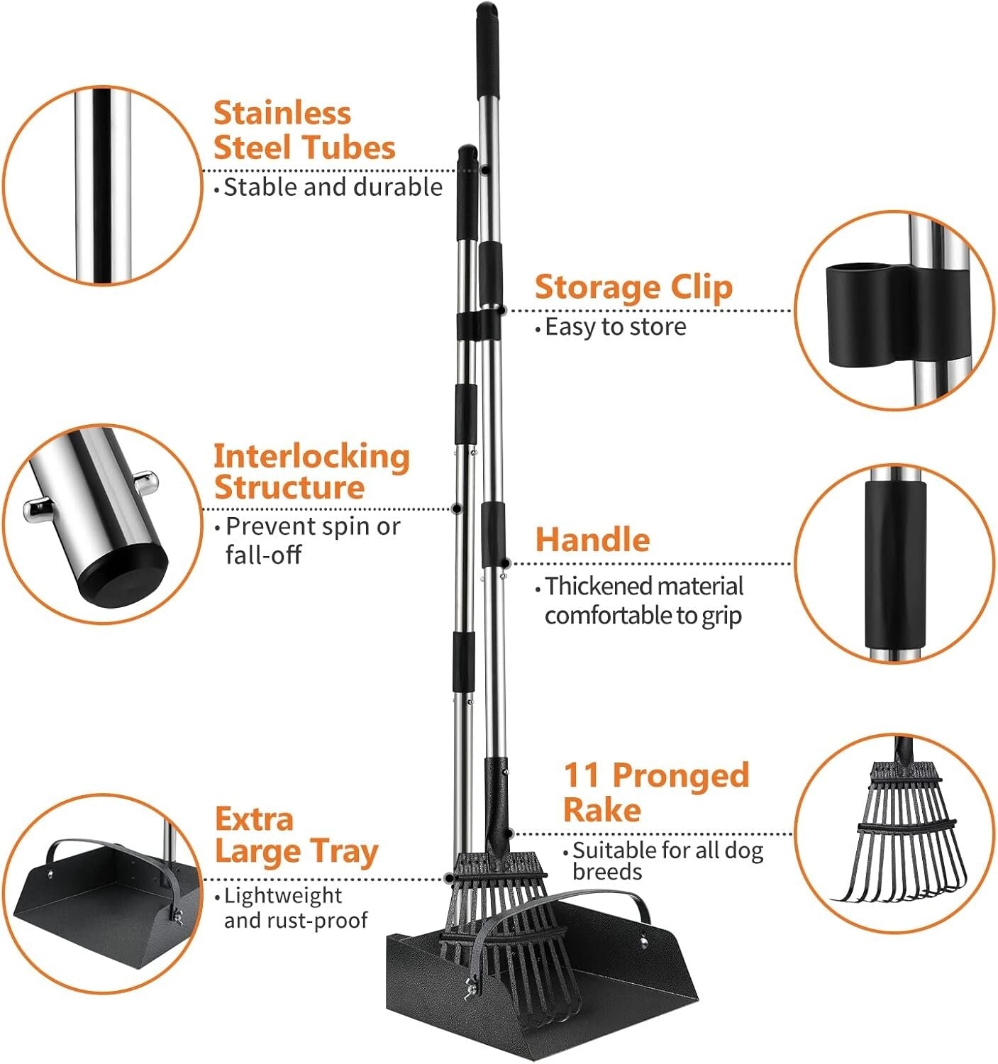 Lightweight Extra Large Pooper Scooper for Dogs - Effortless Waste Management