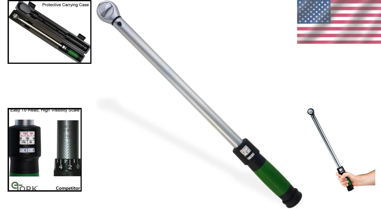 Alloy Steel 1/2-Inch Drive Torque Wrench - 50-250 ft.-lb., Mechanic's Essential