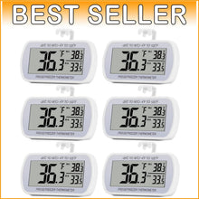 Load image into Gallery viewer, Environmentally Friendly Digital Refrigerator Thermometers - 6 Pack Waterproof